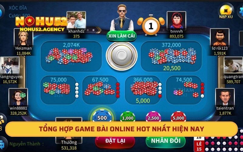 Tổng hợp game bài online hot nhất hiện nay